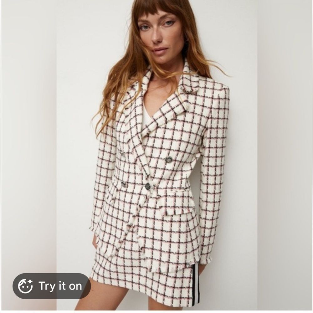 Veronica Beard Taja Tweed Dickey Blazer 2-Piece Set